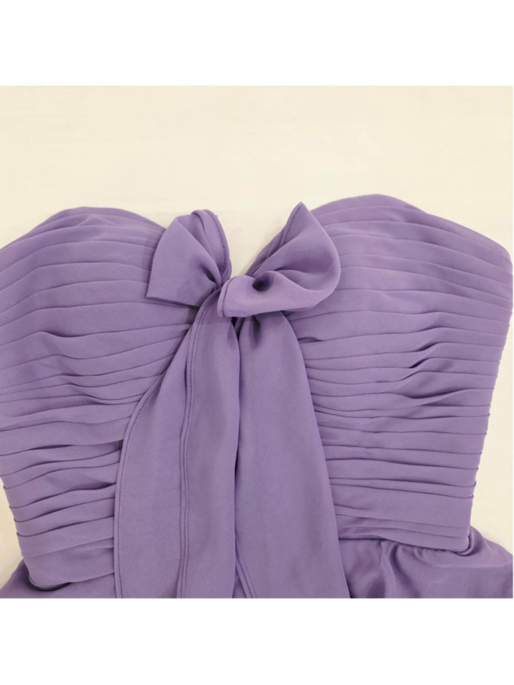 Women's Weinaze Strapless Ruffled Mini Dress in Purple size 2 - Picture 4 of 5
